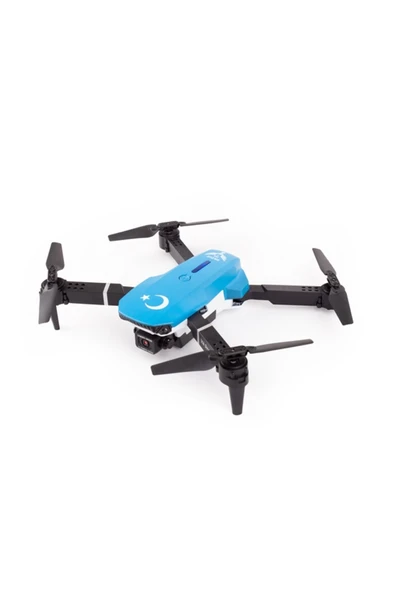 Yıldız İHA İlk Dronum, Katlanır Çift Kameralı Tek Tuşla Iniş Kalkış Başlangıç Drone Modeli (MAVİ) - Resim 2