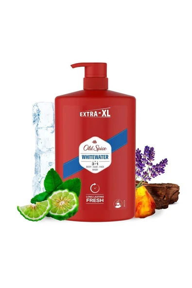 Old Spice Whitewater Erkekler İçin Duş Jeli ve Şampuan 1000 ml Ekstra-XL - Resim 11