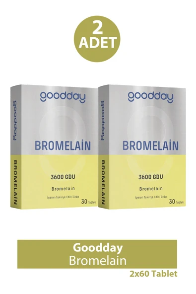 Goodday Bromelain 30 Tablet 2 Adet ürün görseli 1