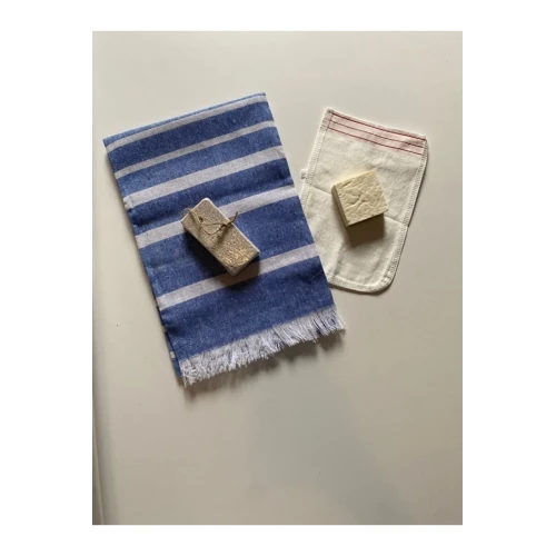 Gelin Hamamı Seti, Premium Peştemal , Ponza Topuk Taşı, Doğal Zeytinyağı Sabun, Kese 4lü Set ürün görseli 1