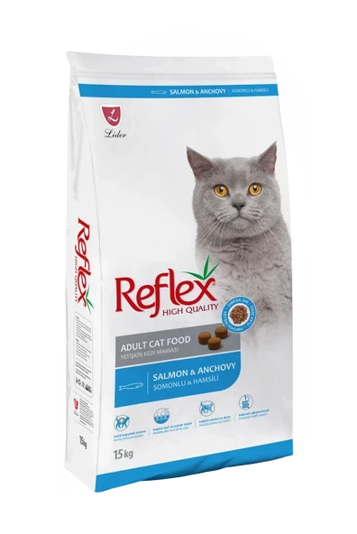 Reflex Somonlu Ve Hamsili Yetişkin Kedi Maması 15 kg ürün görseli 1