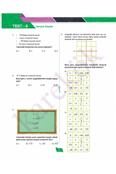 8. Sınıf Lgs Matematik Soru Bankası - Resim 3