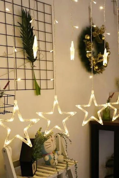 MAGICLEDCORNER Yıldız Perde Led Işık 2.5 Metre - Resim 2