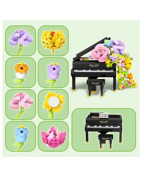 Ctoys The Movement Of Flowers Çiçekli Piyano Bloklar 21194 - Resim 5