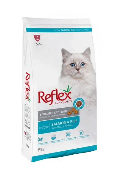 Reflex Somonlu Ve Pirinçli Kısırlaştırılmış Yetişkin Kedi Maması 15 kg ürün görseli 1