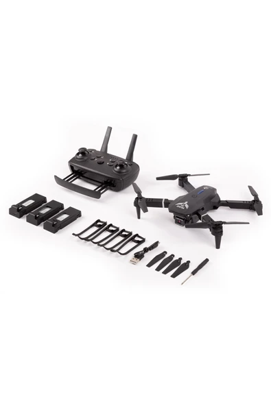 Yıldız İHA İlk Dronum, Katlanır Çift Kameralı Tek Tuşla Iniş Kalkış Başlangıç Drone Modeli (SİYAH) - Resim 7