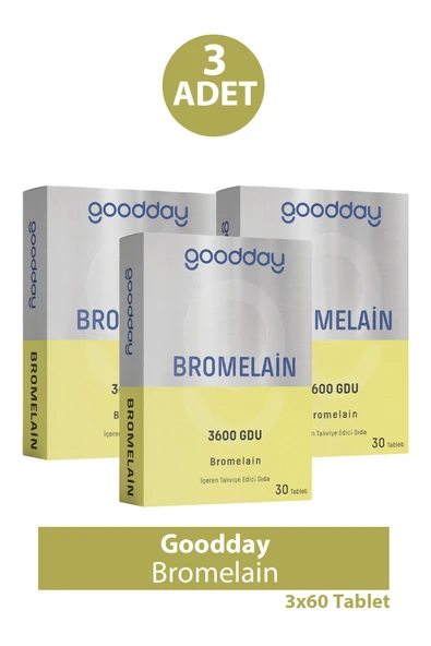 Goodday Bromelain 30 Tablet 3 Adet ürün görseli 1