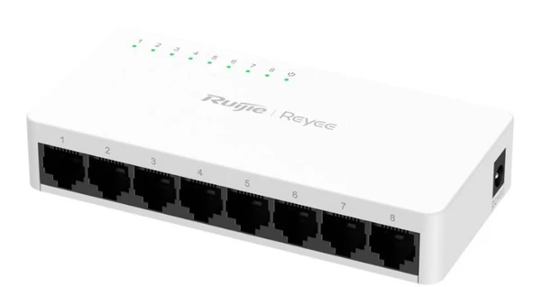 RUIJIE-REYEE RG-ES08G-L 8-PORTLU 10/100/1000 MBPS YÖNETILMEYEN POE OLMAYAN SWITCH SIFIR ÜRÜN ürün görseli 1