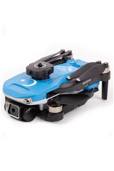 Yıldız İHA HEKİ SkyMaster Fırçasız Motor, Çift Kameralı Engel Sensörlü Hobi Dronu (Mavi, 3 Bataryalı) - Resim 3