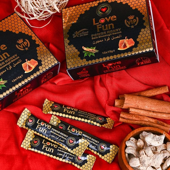 Love Fun Power Honey Ballı Gınseng Macun 15 gr (12 Adet) ürün görseli 1