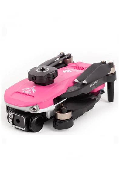 Yıldız İHA HEKİ SkyMaster Fırçasız Motor, Çift Kameralı Engel Sensörlü Hobi Dronu (Pembe, 3 Bataryalı) - Resim 3
