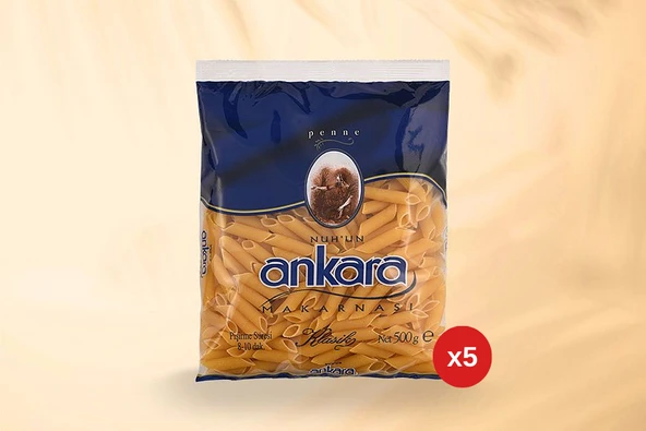 Nuh'un Ankara Penne Makarna 500 Gr x 5 Paket ürün görseli 1