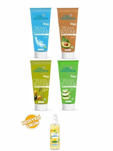 Cire Aseptine Vazelin Tüp 75 Ml Karma Set+Limon Kolonyası 100 ml Sprey Hediyeli ürün görseli 1