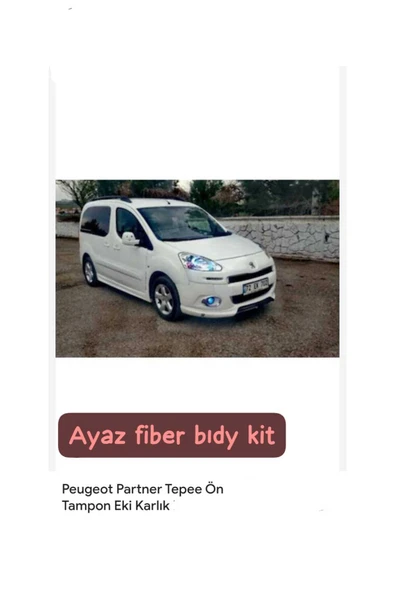 ayaz fiber body kit Peugeot Partner Tepee Ön Tampon Eki Karlık FİBER BOYASIZ - Resim 2