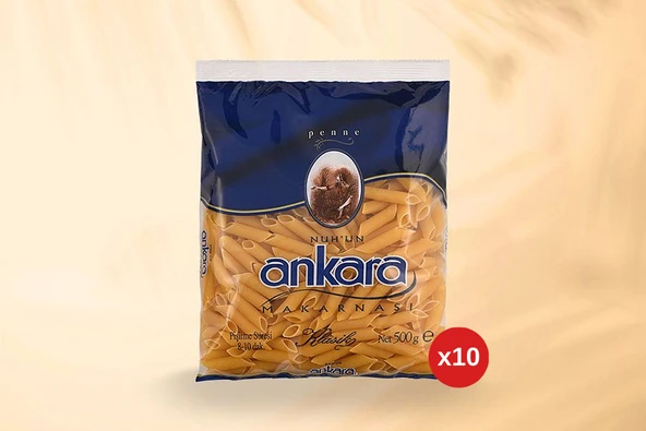 Nuh'un Ankara Penne Makarna 500 Gr x 10 Paket ürün görseli 1