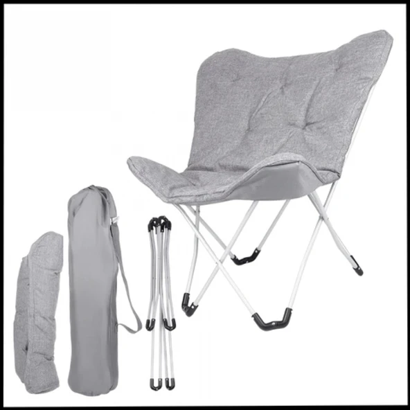 Uyguna-Yakala Gri - Katlanabilir Kamp Sandalyesi -TAB.298 ürün görseli 1