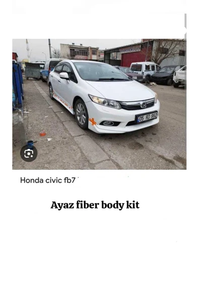 AYAZ FİBER GARAJ AYAZ FİBER BODY KİT HONDA CİVİC FB7 ÖN EK KARLIK Fiber Boyasız - Resim 2