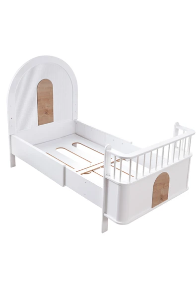 Venüs Çocuk Odası Takımı, Venüs Büyüyen Beşik, Vira 4 Kapaklı Kitaplıklı Dolap, Şifonyer - Ceviz - Resim 4