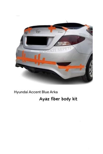 AYAZ FİBER GARAJ HYUNDAİ ACCENT BLUE ARKA TAMPON EKİ FİBER BOYASIZ ürün görseli 1
