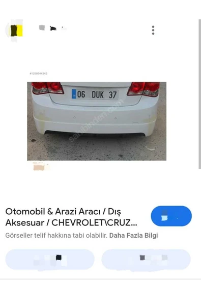 AYAZ FİBER GARAJ CHEVROLET CRUZE ARKA EK Fiber Boyasız - Resim 2