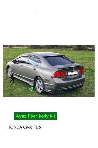 AYAZ FİBER GARAJ HONDA CİVİC FD6 YAN MARŞPİYEL Fiber Boyasız - Resim 2