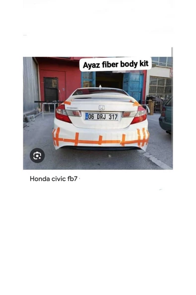 AYAZ FİBER GARAJ HONDA CİVİC FB7 MODULO ARKA EK Fiber Boyasız - Resim 2