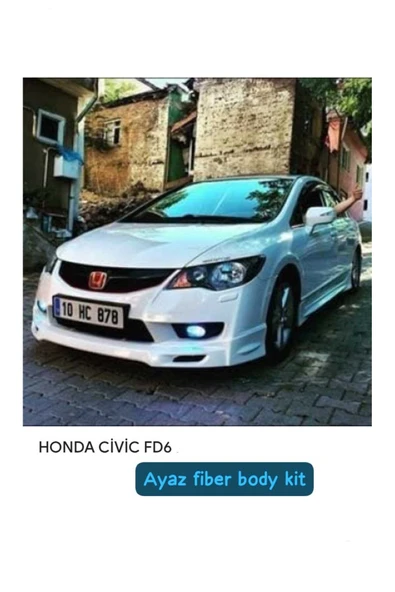 AYAZ FİBER GARAJ HONDA CİVİC FD6 MAKYAJLI ÖN EK Fiber Boyasız ürün görseli 1