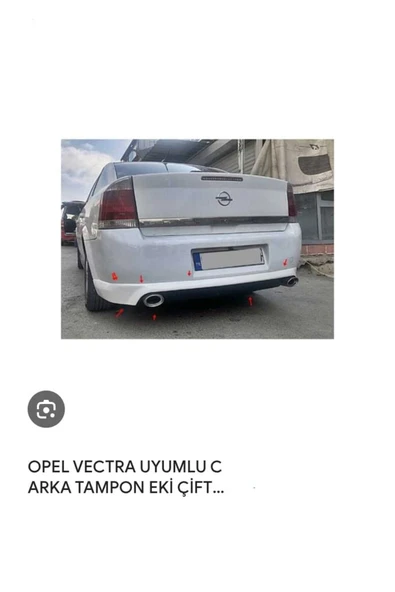 AYAZ FİBER GARAJ OPEL VECTRA C ARKA DİFÜZÖR CİFT CIKIS Fiber Boyasız ürün görseli 1