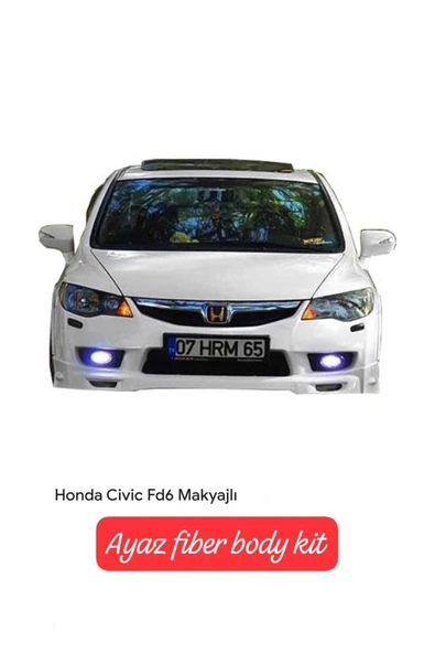 AYAZ FİBER GARAJ HONDA CİVİC FD6 MAKYAJLI ÖN EK Fiber Boyasız - Resim 2