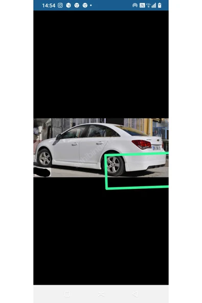 AYAZ FİBER GARAJ CHEVROLET CRUZE ARKA EK Fiber Boyasız