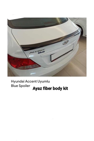 AYAZ FİBER GARAJ HYUNDAİ ACCENT BLUE SPOYLER FİBER BOYASIZ ürün görseli 1