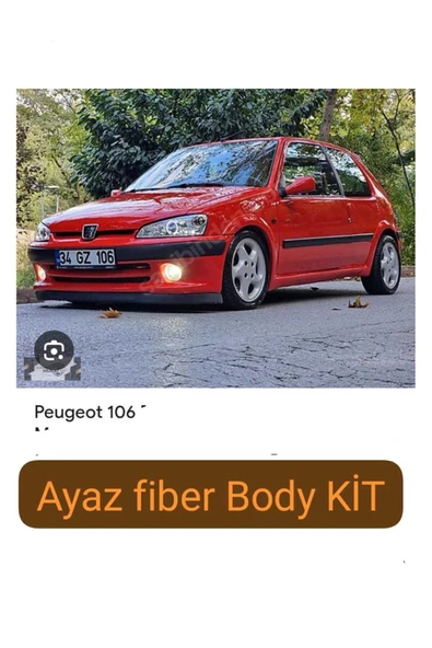 ayaz fiber body kit Peugeot 106 Gti Ön Tampon bantlı Fiber Boyasız - Resim 2