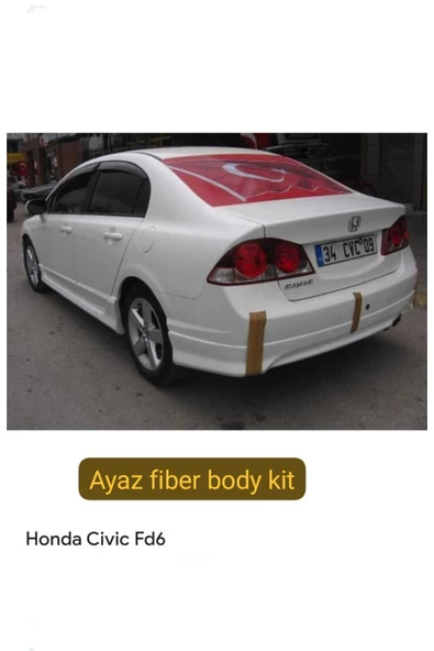 AYAZ FİBER GARAJ HONDA CIVIC FD6 MUGEN ARKA TAMPON EKİ KARLIK FİBER-BOYASIZ - Resim 3