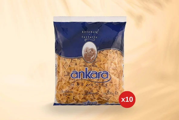 Nuh'un Ankara Kelebek Makarna 500 Gr x 10 Paket ürün görseli 1