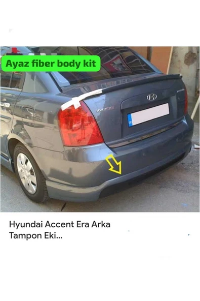 AYAZ FİBER GARAJ HYUNDAİ ACCENT ERA ARKA TAMPON EKİ KARLIK FİBER BOYASIZ ürün görseli 1