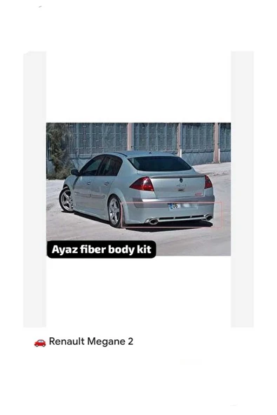 AYAZ FİBER GARAJ RENAULT MEGANE 2 ARKA TAMAPON EKİ FİBER BOYASIZ ürün görseli 1