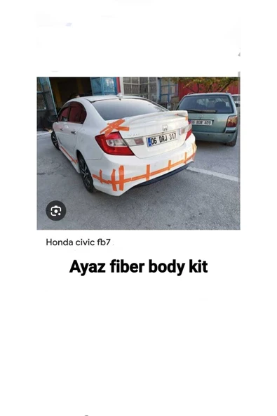 AYAZ FİBER GARAJ HONDA CİVİC FB7 MODULO ARKA EK Fiber Boyasız ürün görseli 1