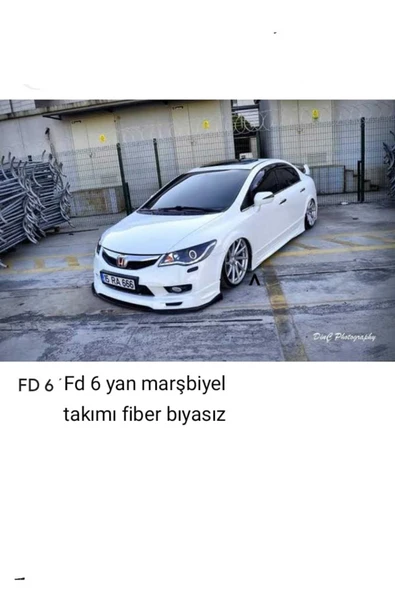 AYAZ FİBER GARAJ HONDA CİVİC FD6 YAN MARŞPİYEL Fiber Boyasız - Resim 4