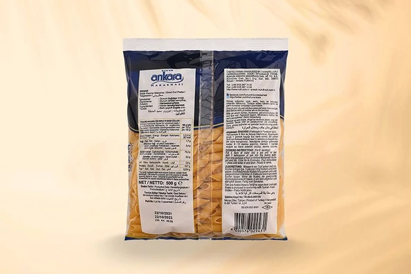 Nuh'un Ankara Penne Makarna 500 Gr x 5 Paket - Resim 2
