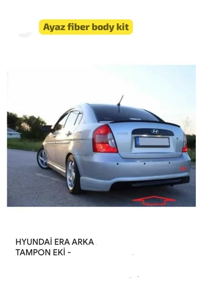 AYAZ FİBER GARAJ HYUNDAİ ACCENT ERA ARKA TAMPON EKİ KARLIK FİBER BOYASIZ - Resim 2