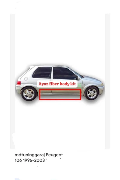 AYAZ FİBER GARAJ PEUGEOT 106 Uyumlu DODİK takım MARŞPİYEL SAĞ SOL TAKIM FİBER BOYASIZ - Resim 6