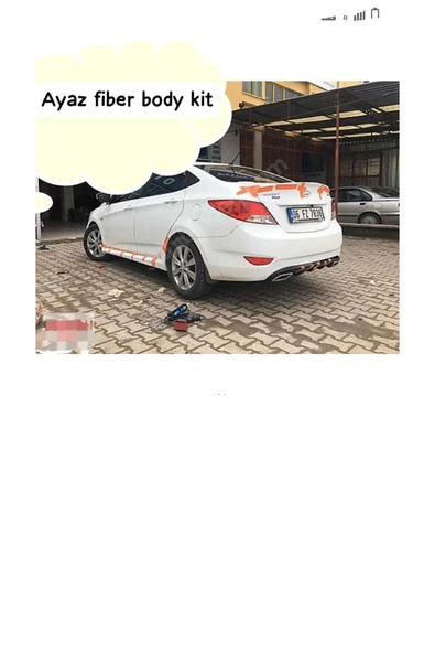 AYAZ FİBER GARAJ HYUNDAİ ACCENT BLUE ARKA TAMPON EKİ FİBER BOYASIZ - Resim 2