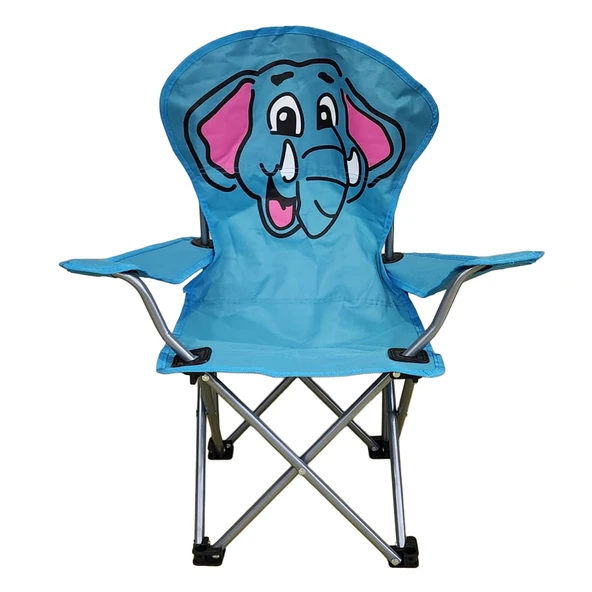 Katlanır Çocuk Sandalyesi Mavi - Fil Desen - Resim 2