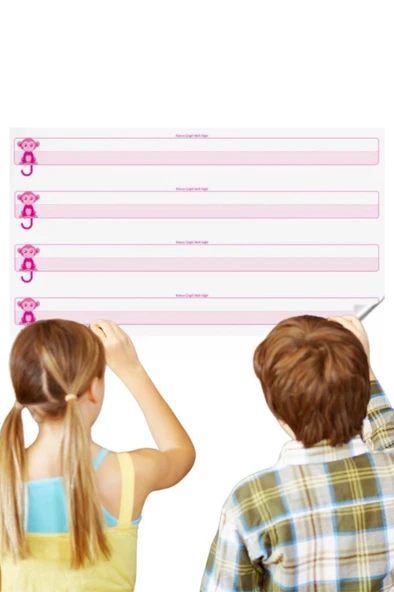 OLLEVRA Kılavuz Çizgili Akıllı Kağıt Yazı Tahtası Duvarda İz Bırakmaz Statik Yeni Müfredata Uygun 100x56cm - Resim 8