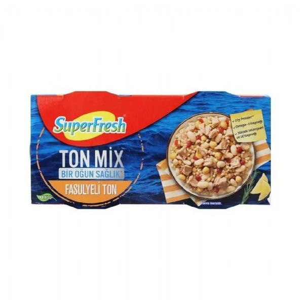 SUPERFRESH  TON MIX 2X150GR FASULYELI ürün görseli 1