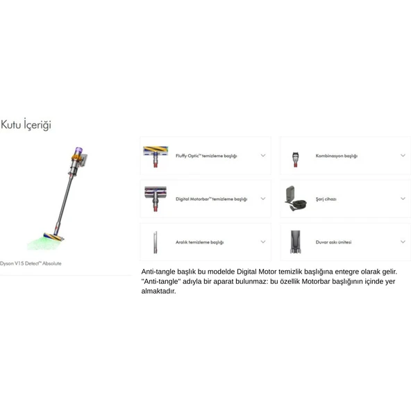 DYSON V15 Detec TM Absolute Kablosuz Süpürge - Resim 6