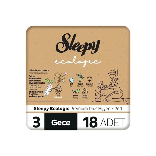 SLEEPY  ECOLOGIC PED SUPER ECO GECE 18'LI ürün görseli 1