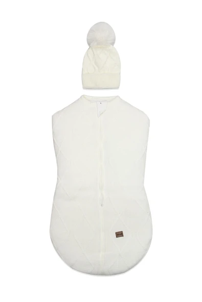 Bistyle Baby İn Swadding Triko Kundak 75108 Ekru - Resim 2