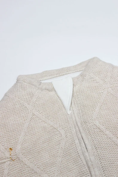 Bistyle Baby İn Swadding Triko Kundak 75108 Bej - Resim 4