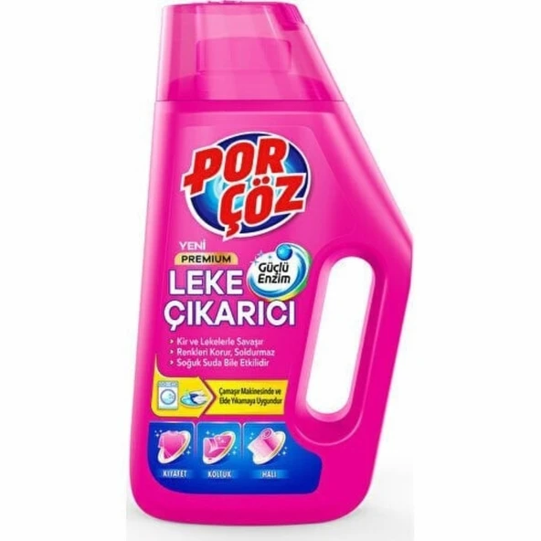 PORCOZ PREMIUM 1LT LEKE CIKARICI PEMBE ürün görseli 1